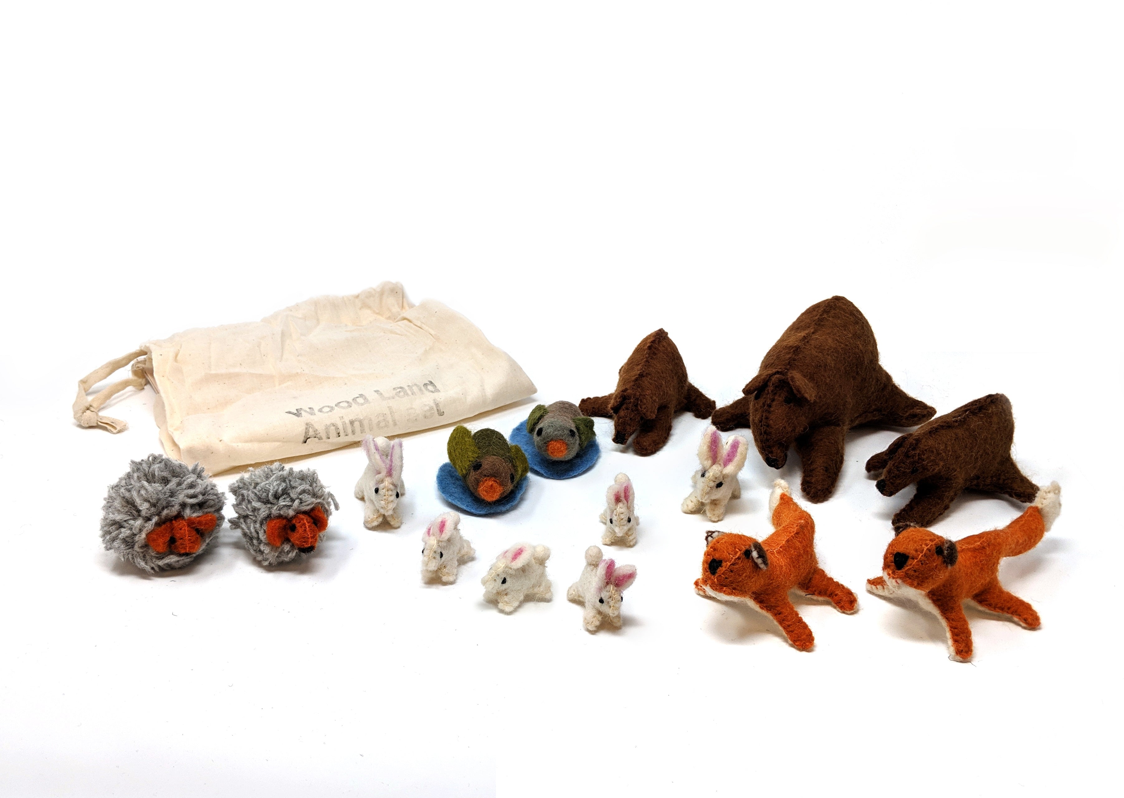 Wool Woodland Animal Story Props