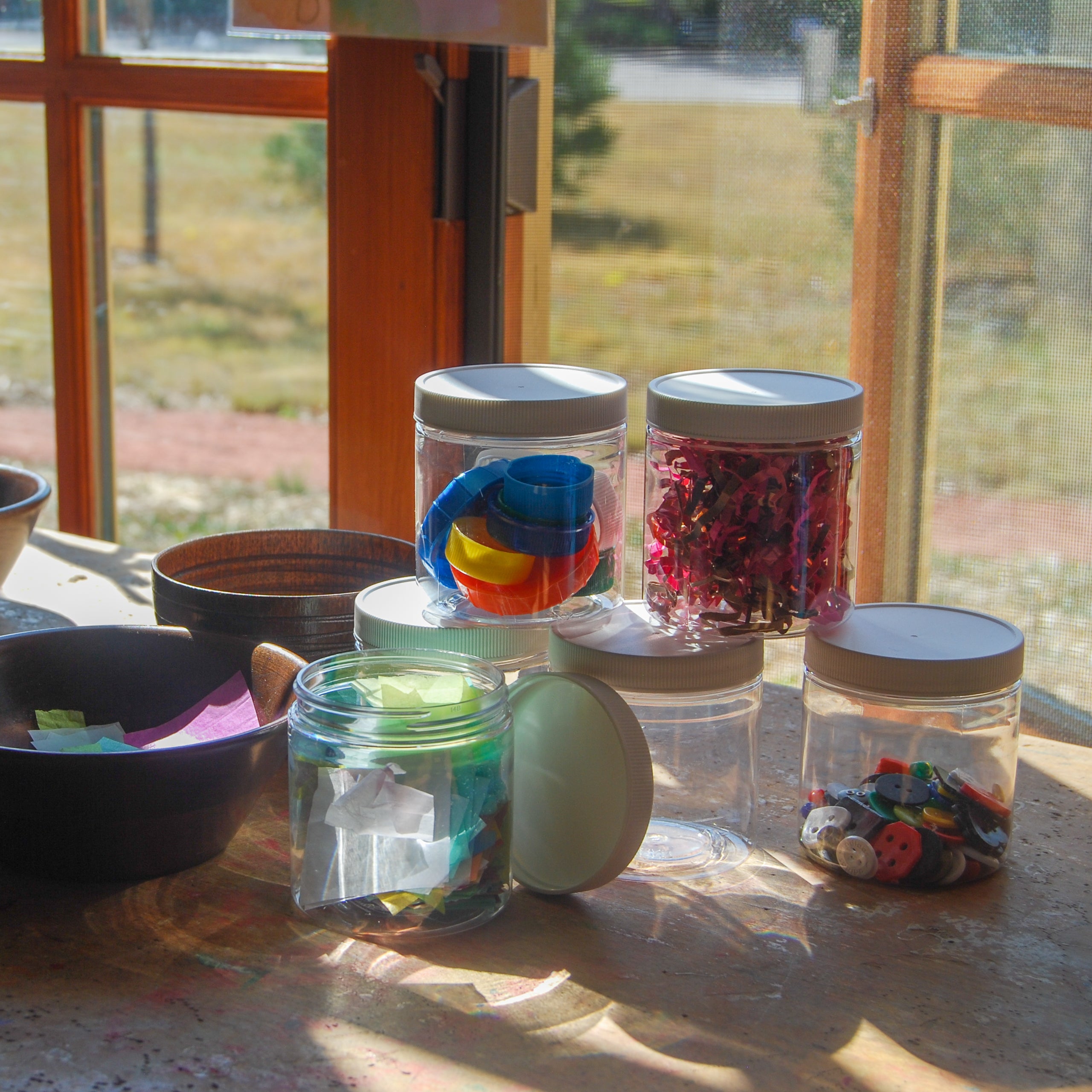 Plastic Storage Jars - Set of 4