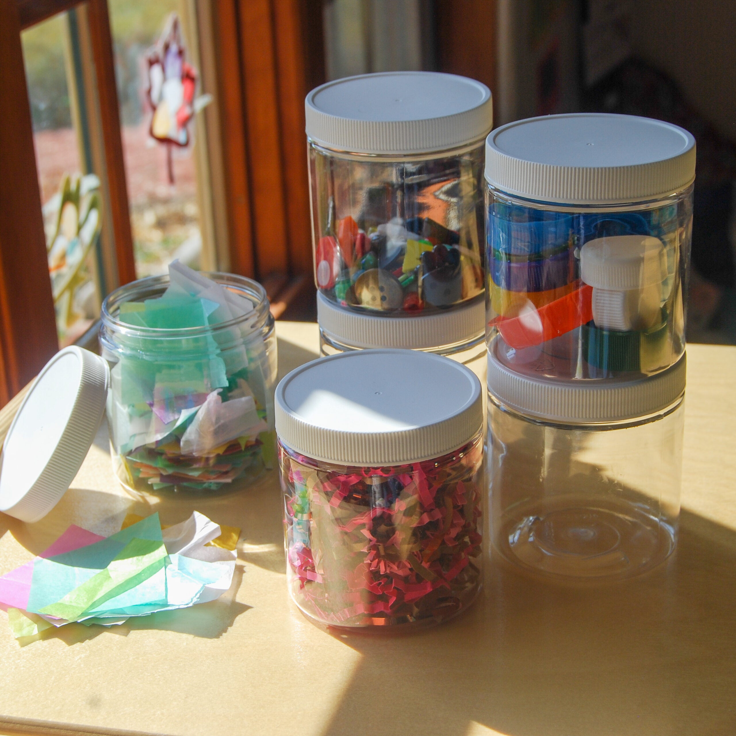 Plastic Storage Jars - Set of 4