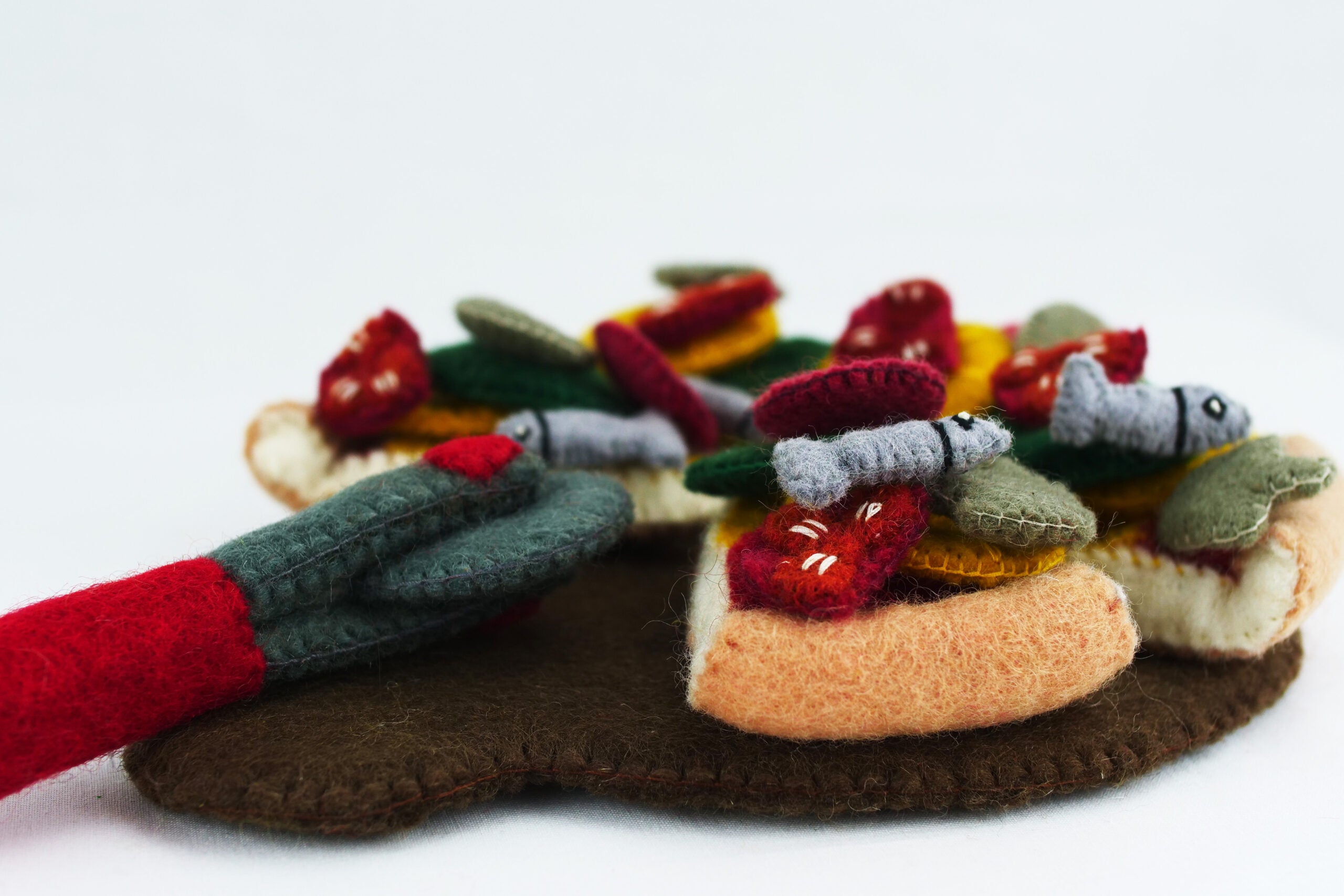 Felted Wool Pizza Set