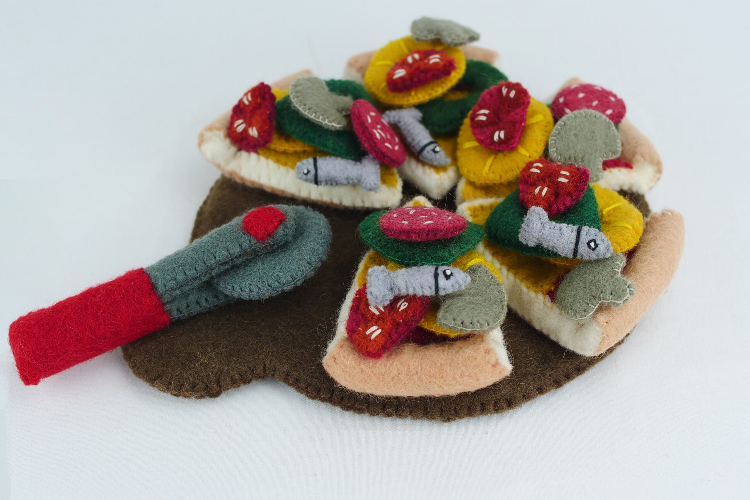 Felted Wool Pizza Set
