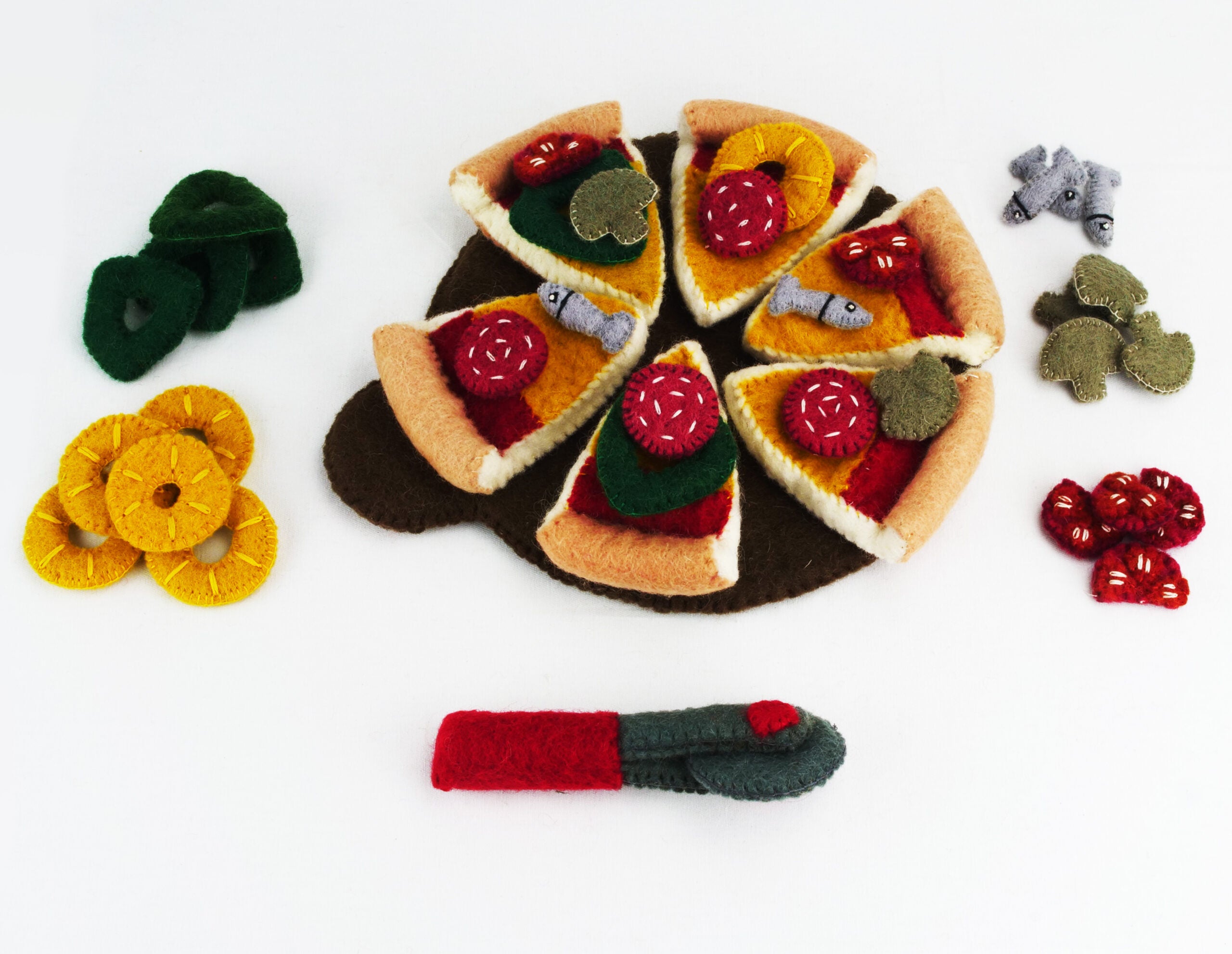 Felted Wool Pizza Set