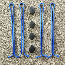 Gear Tie Reusable Rubber Twist Tie 18" - 2 Pack - Blue