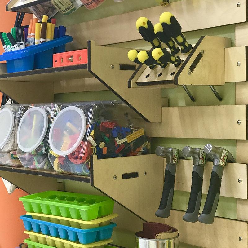 Slat Wall Storage System with Accessories