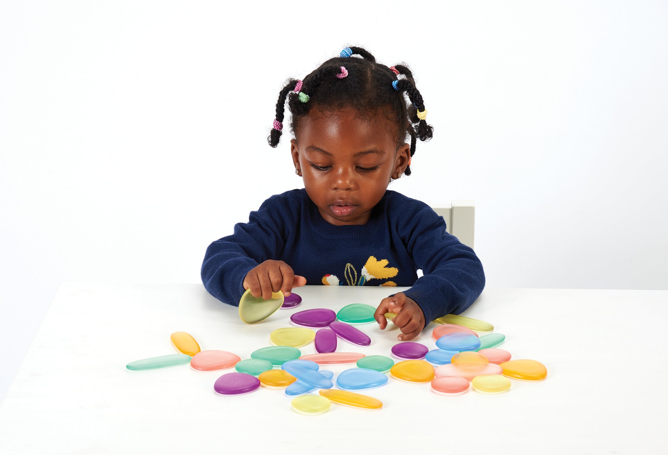 Transparent Rainbow Pebbles