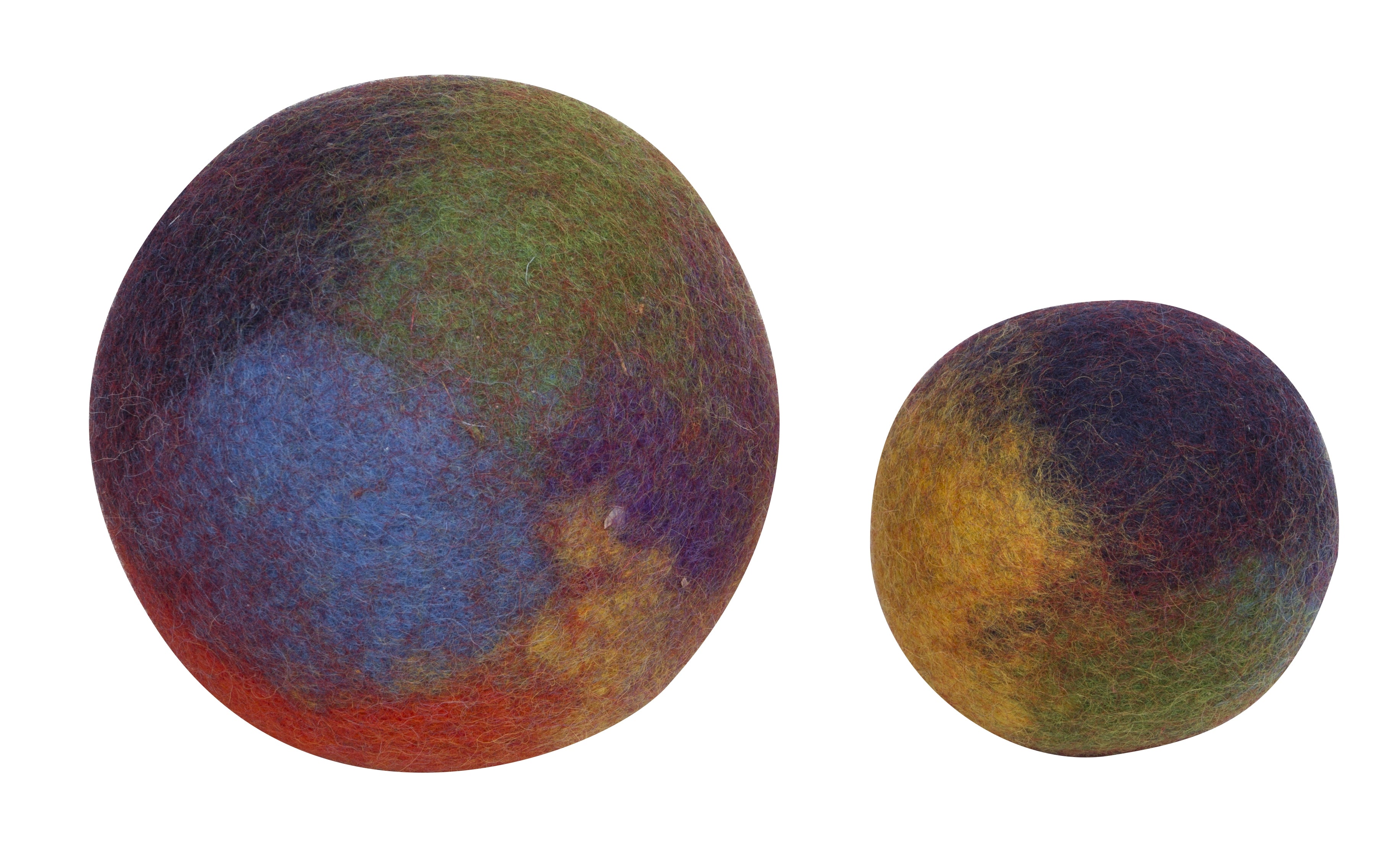 Marbled Rainbow Wool Balls