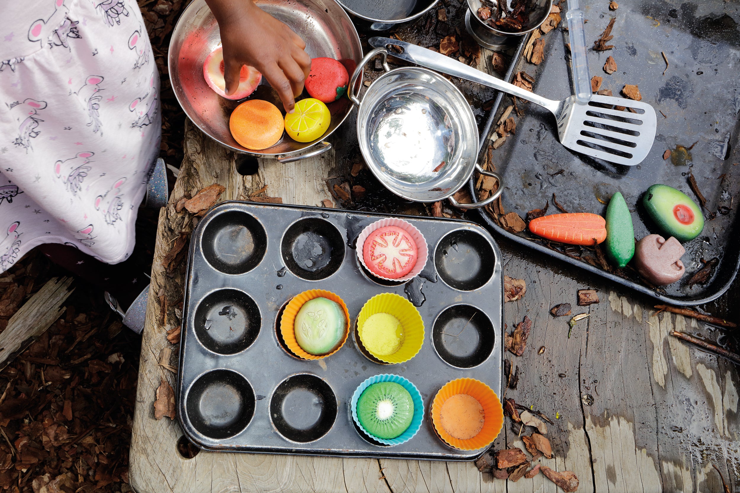 Vegetable & Fruit Sensory Play Stones 2