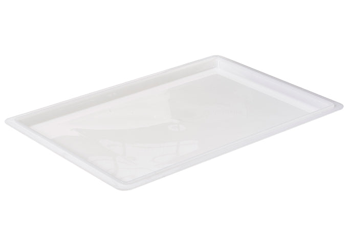 Clear sensory bin with lid used for storage and play activities in learning environments