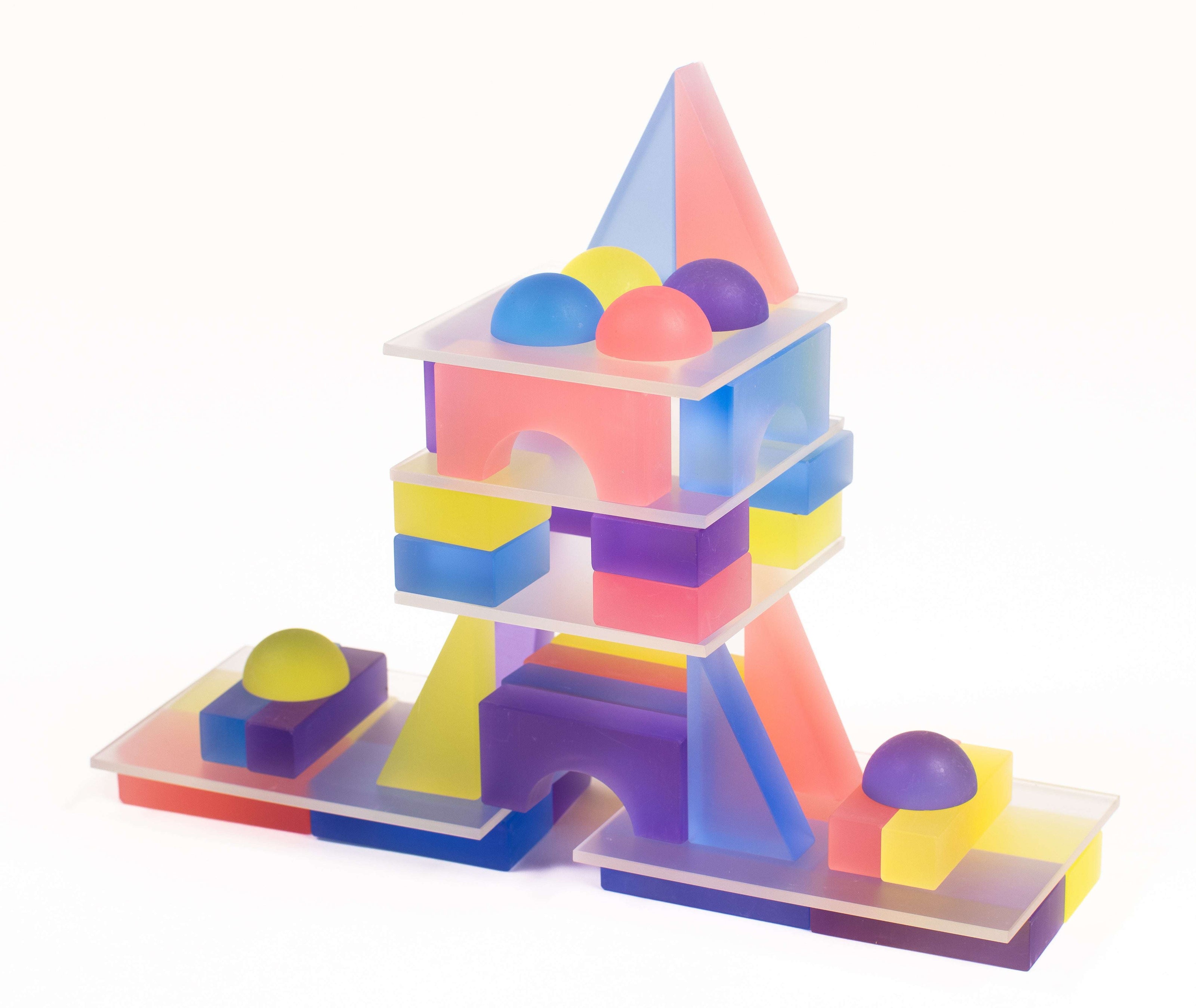 Lumi Translucent Blocks Frosted Color – Kodo Kids
