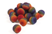 Small Rainbow Wool Balls Set