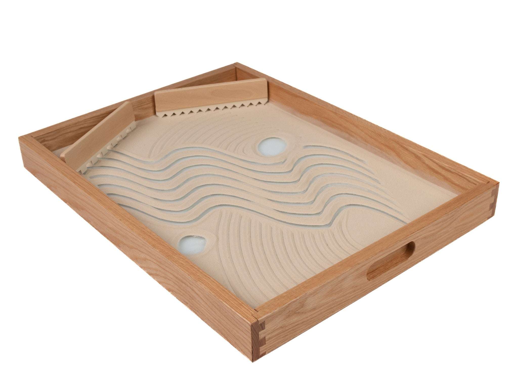 Transparent Sand Tray with light-up base for sensory play and STEM activities