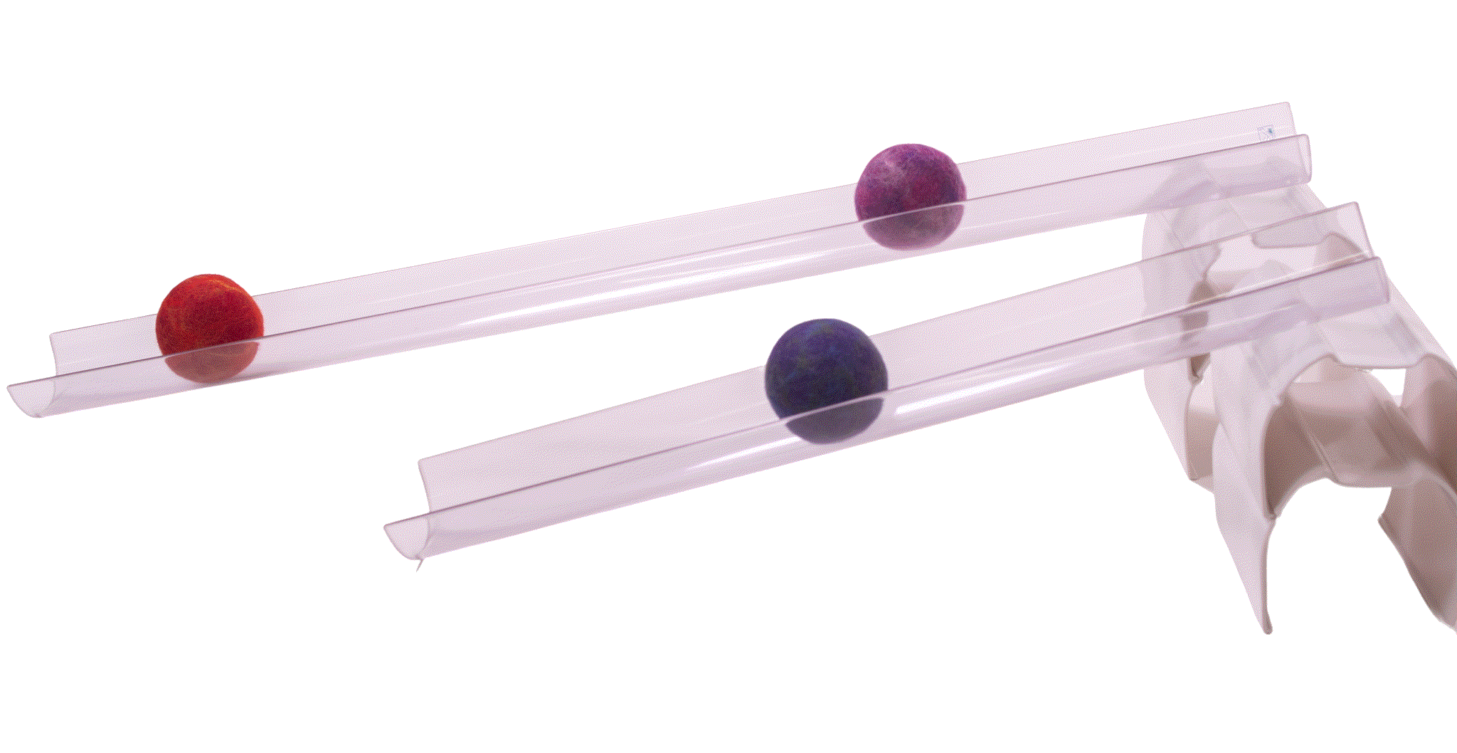 Clear Ramp Set for kids to explore gravity and motion with transparent slopes and inclines.