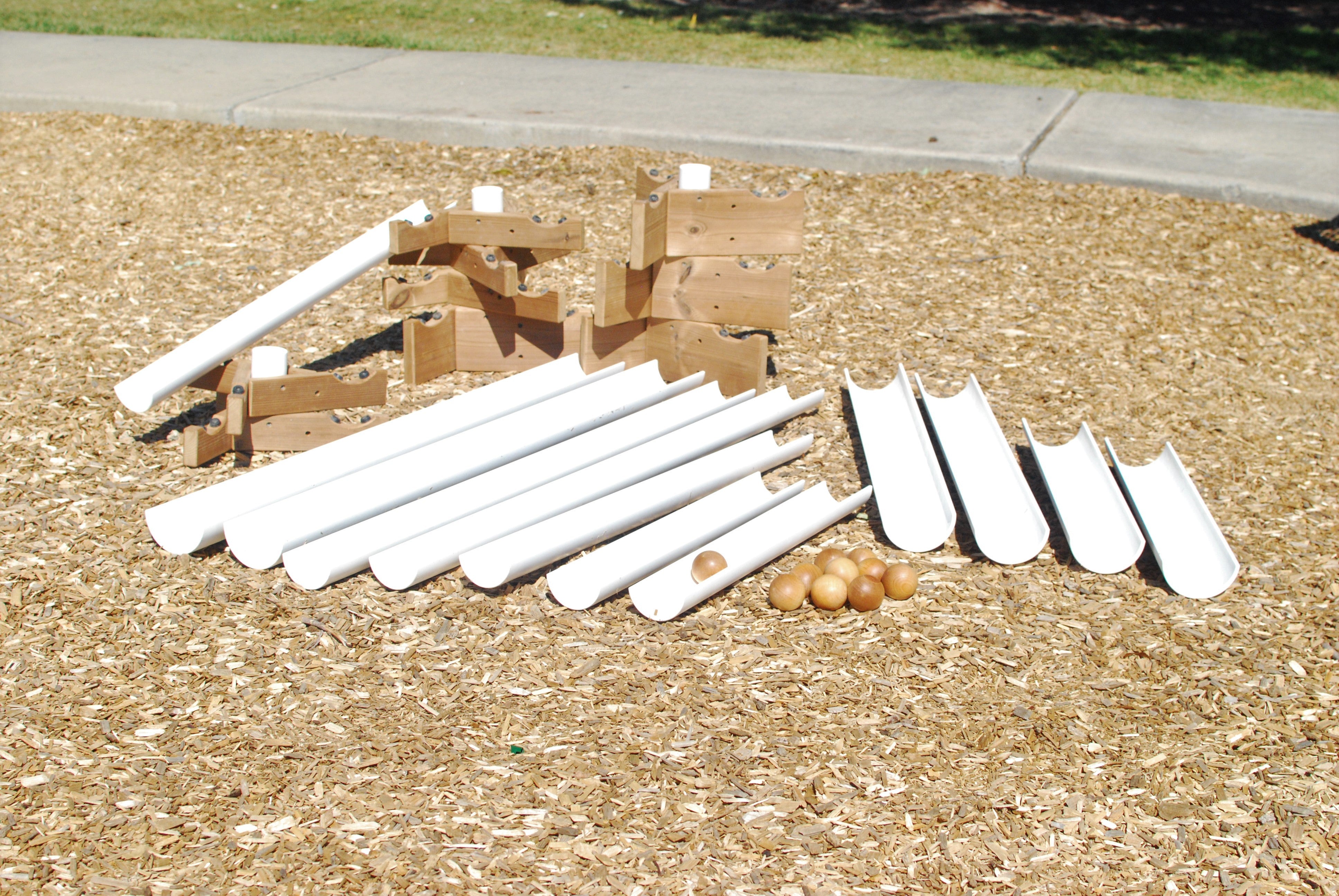 Outdoor Ramps with Pine Stands