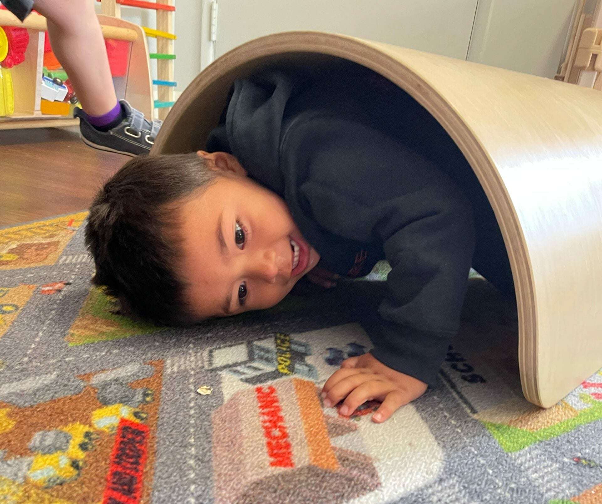 Durable wooden Half Rounds for climbing and balance in play and learning environments