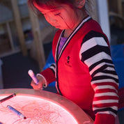 Light Laboratory with RGB knobs for interactive color mixing in early childhood classrooms