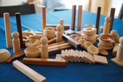Colorful Loose Parts Natural Mix wooden pieces for toddlers' sensory play and exploration