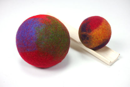 Marbled Rainbow Wool Balls