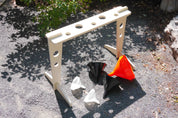 Outdoor Funnel Stand made of durable marine-grade HDPE for hands-on STEM learning and counting activities in outdoor play areas