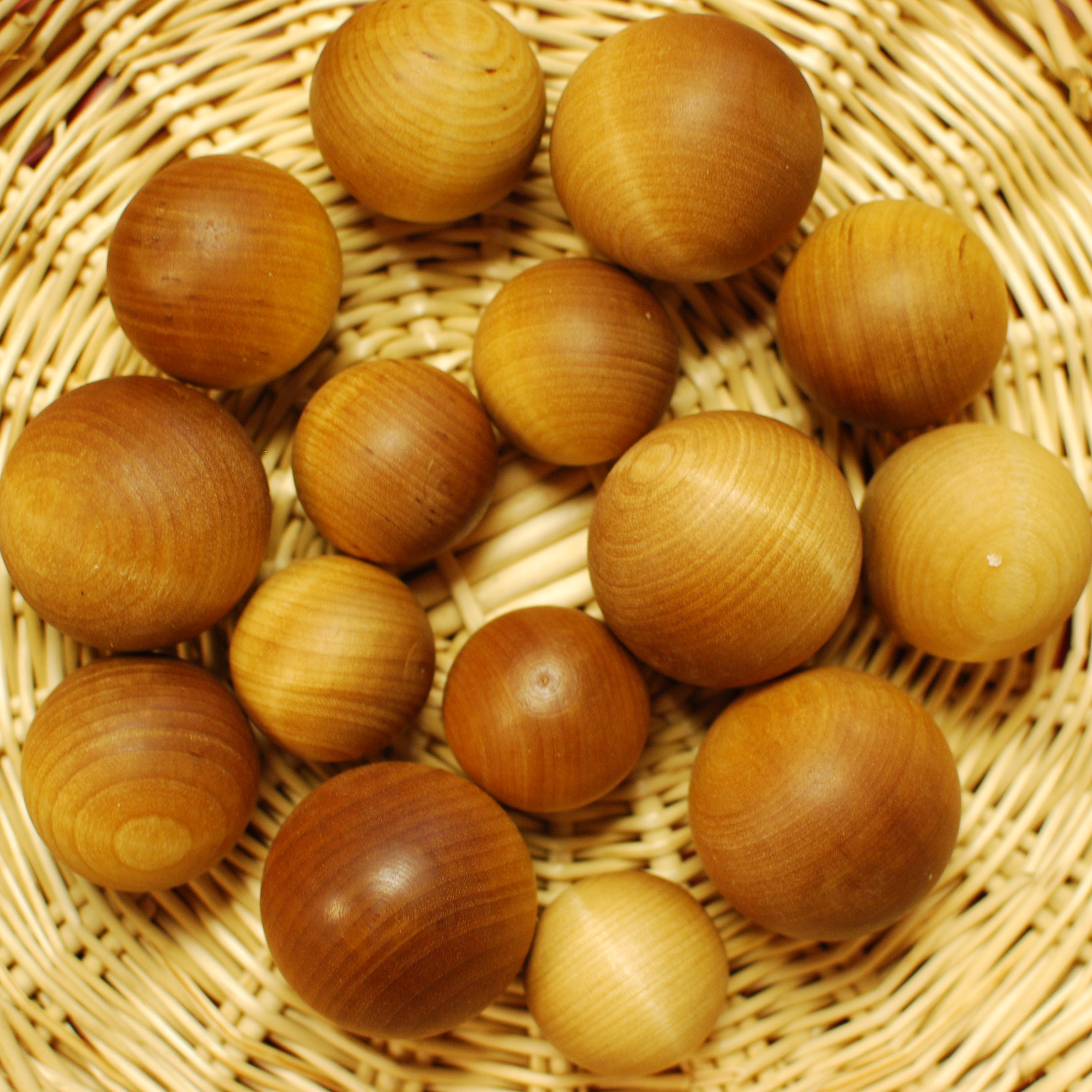 1.75" Weather Treated Wood Balls - 10 Pack