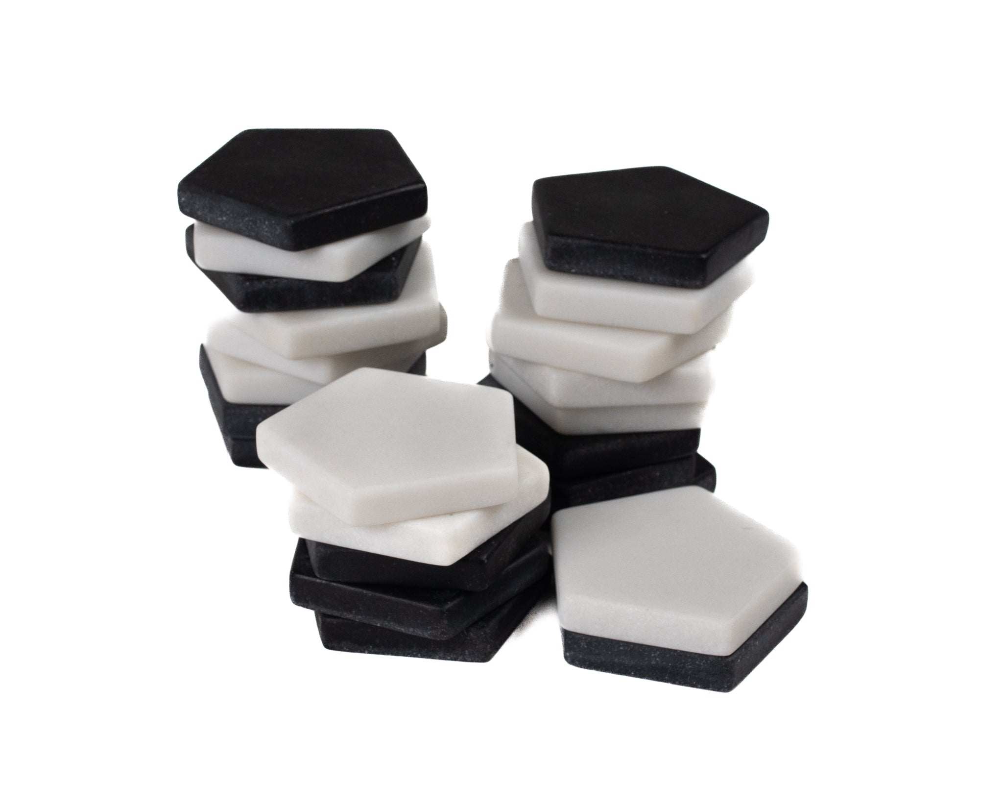 Set of 24 black and white patterning pentagons for sorting and counting activities