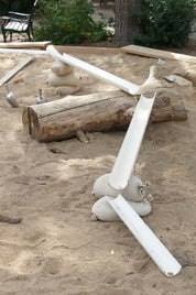 Children playing and building creatively with flexible sandbags in a classroom setting