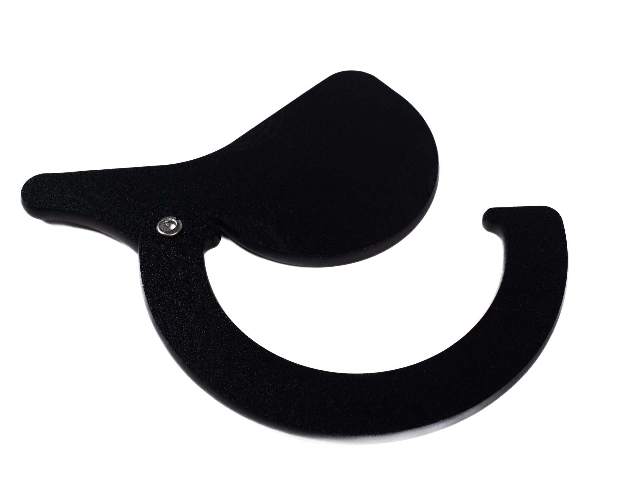 Black metal Stop and Go ramp gate accessory with a pivoting lever arm for Kodo 2023 ramp sets.