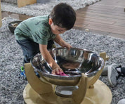 Toddler Play Table with removable bowl and reflective surface for sensory and dramatic play