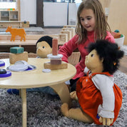 Toddler Play Table with built-in bowl for sensory play and manipulative storage in a preschool setting