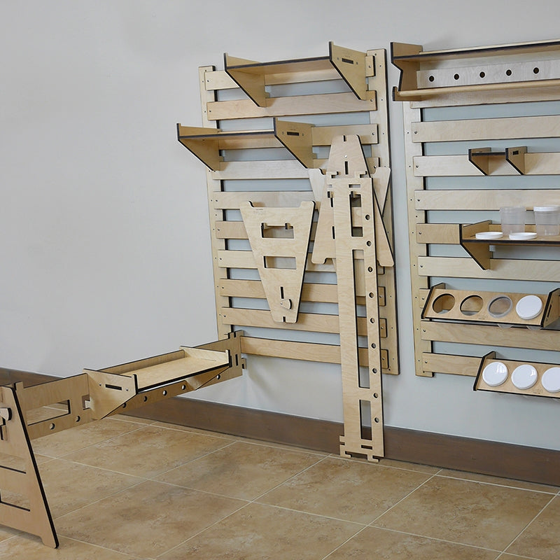 Slat Wall Storage System with Accessories