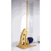 Clear pivoting wind tunnel with a light wood base and frame for STEM science experiments.