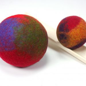 Marbled Rainbow Wool Balls