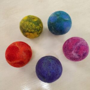 Marbled Color Wool Balls