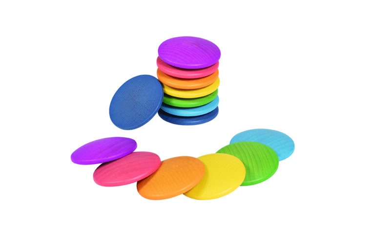 Rainbow Wooden Discs D