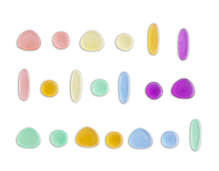 Transparent Rainbow Pebbles F