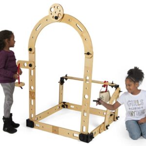 two children playing with rigamijig basic builder kit