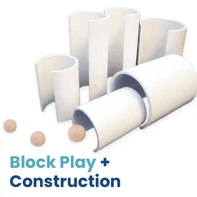 tubes and balls for block play